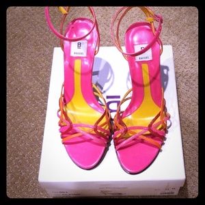 Hot pink Bakers strappy heels Size 7.5